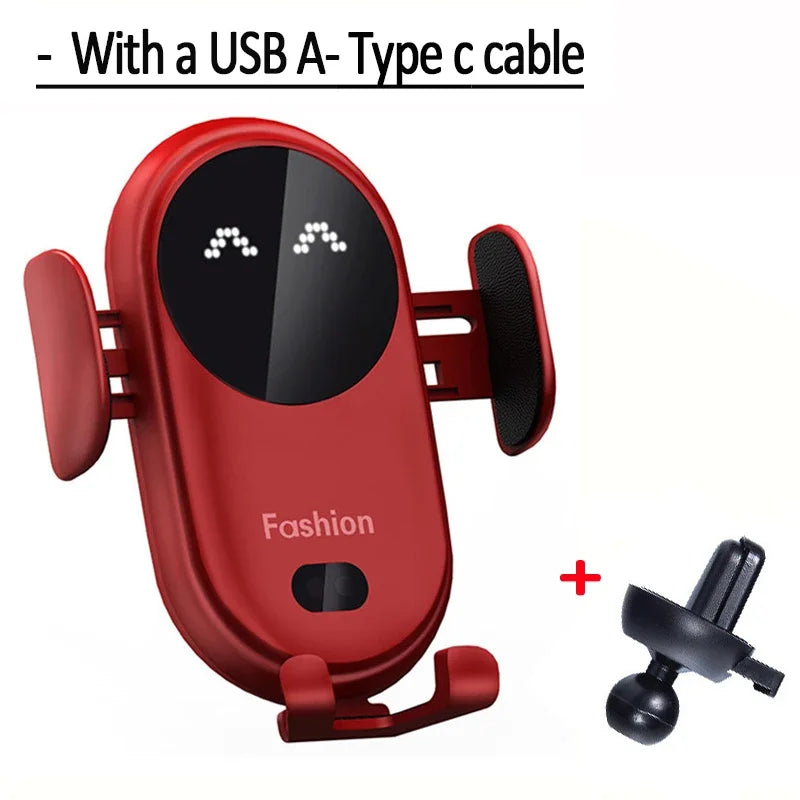 Wireless Charger Car Phone Holder Air Vent Automatic Clamping