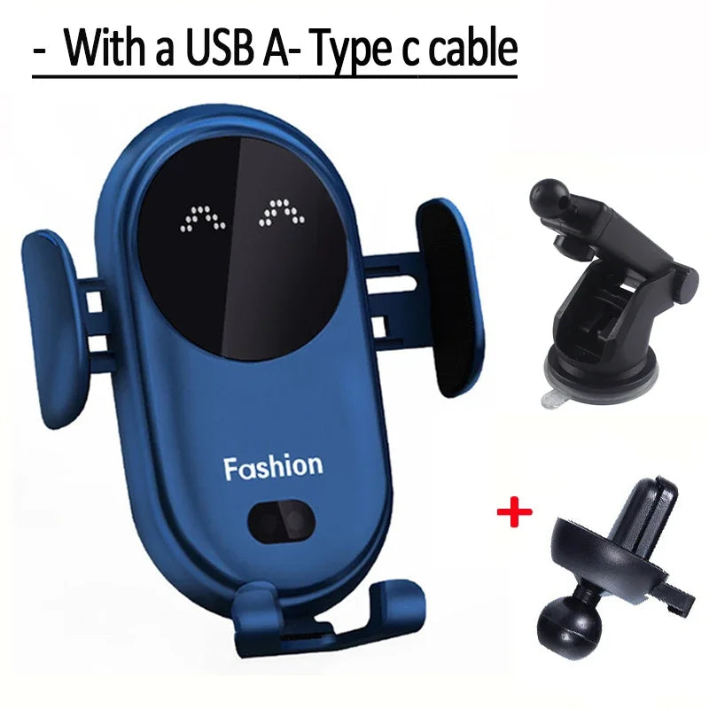 Wireless Charger Car Phone Holder Air Vent Automatic Clamping