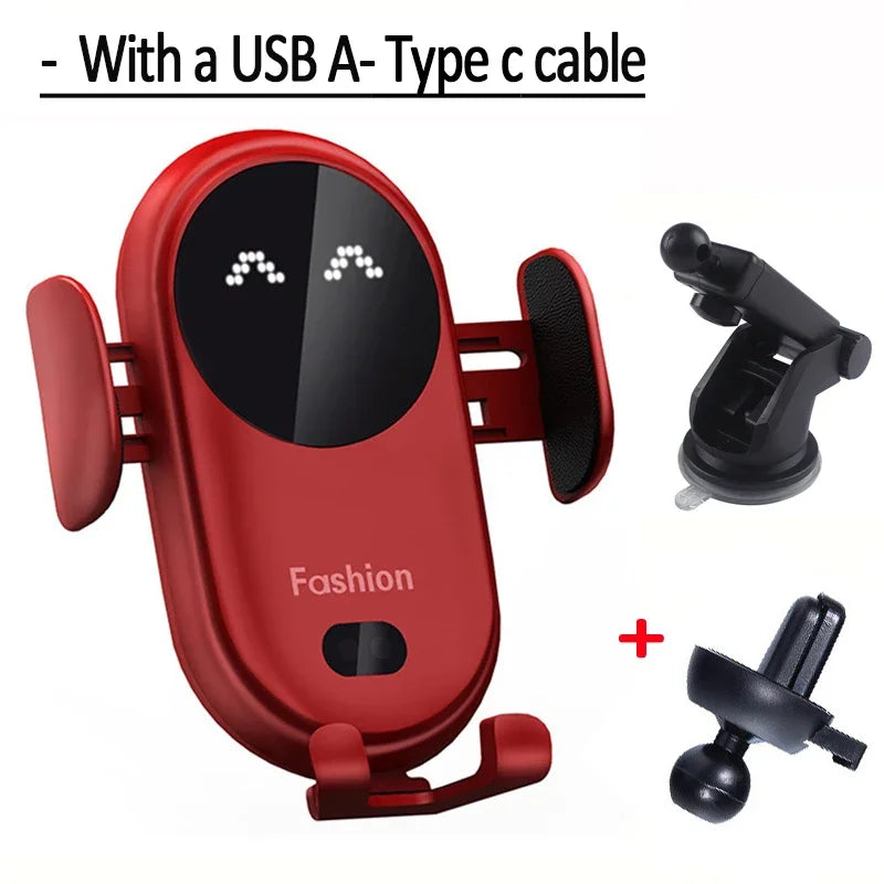 Wireless Charger Car Phone Holder Air Vent Automatic Clamping