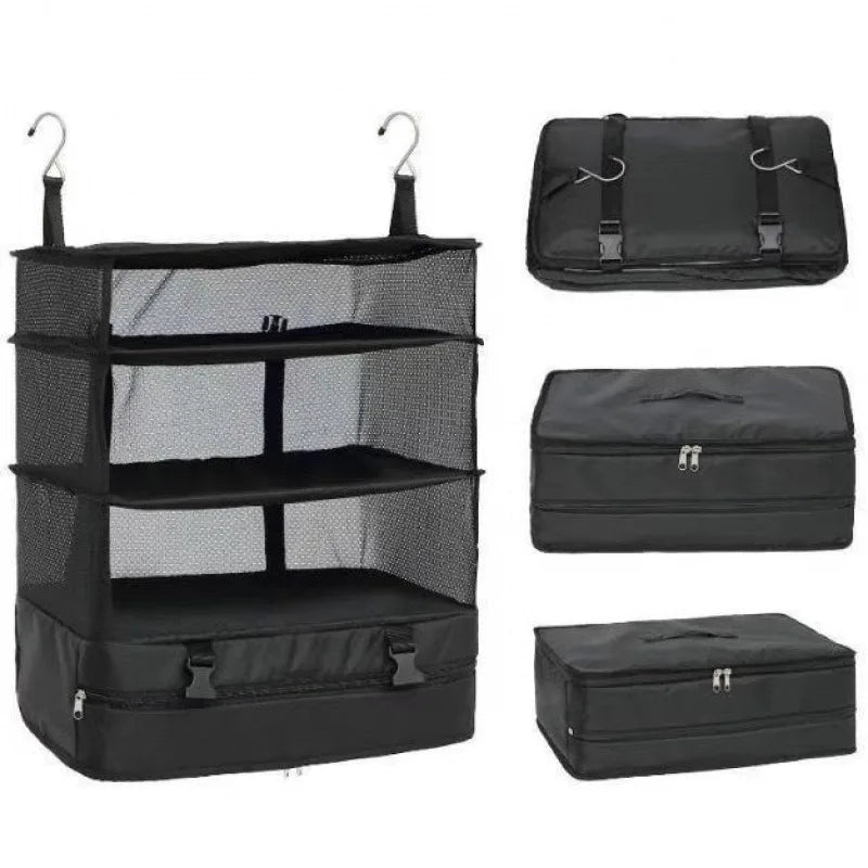 3-In-1 Travel Clothes Storage Hanging Bag Garment Organizer