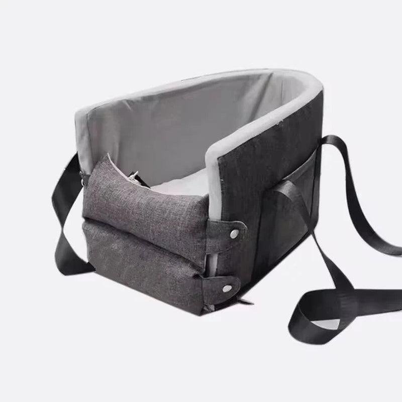 Portable Dog Car Seat Carrier - Safety Travel Bed for Small Dogs & Cats