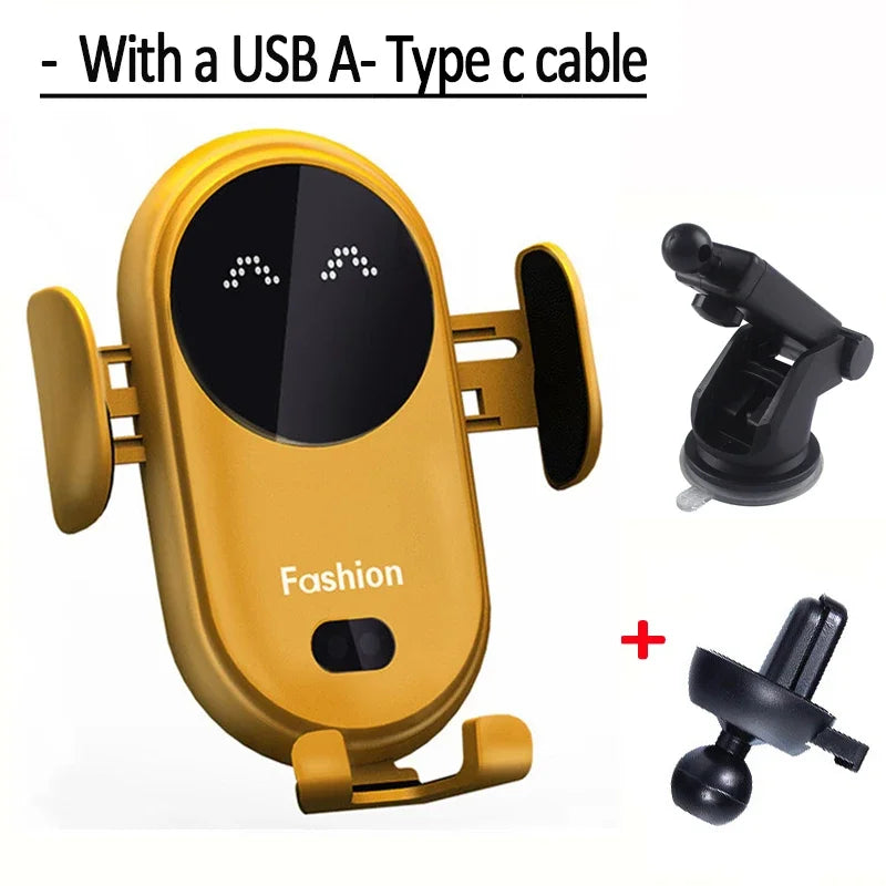 Wireless Charger Car Phone Holder Air Vent Automatic Clamping