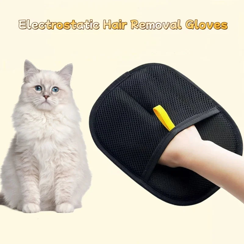 Pet Gloves for Cat Dog Hair Remover Brush - Household Hair Cleaning Tool