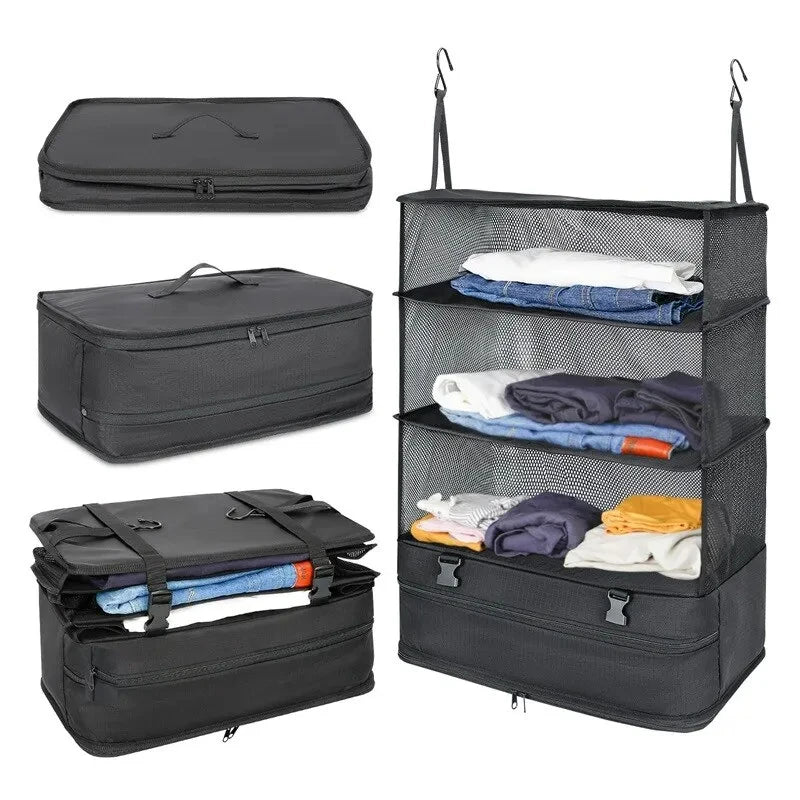3-In-1 Travel Clothes Storage Hanging Bag Garment Organizer