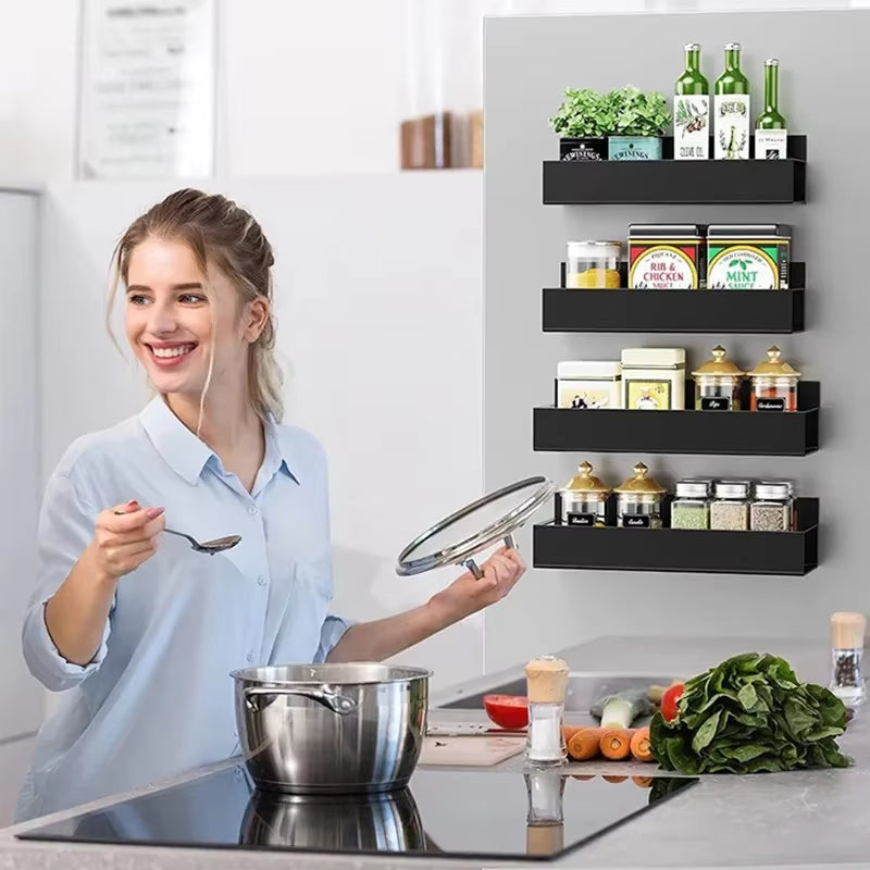 Refrigerator Magnetic Shelf Kitchen Organizer Rack