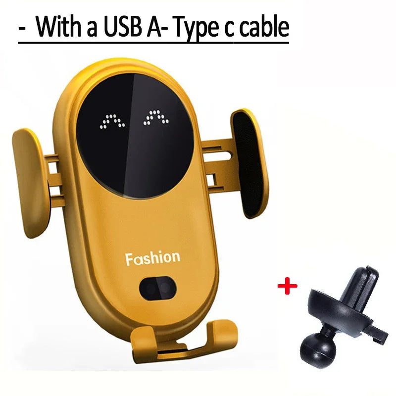 Wireless Charger Car Phone Holder Air Vent Automatic Clamping