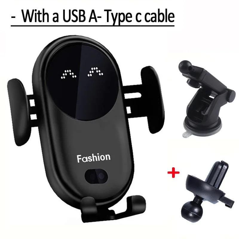 Wireless Charger Car Phone Holder Air Vent Automatic Clamping