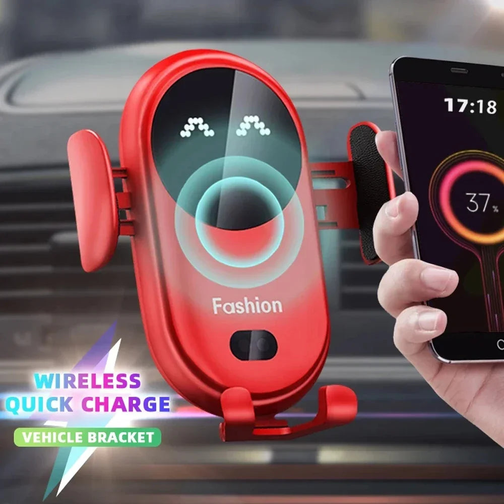 Wireless Charger Car Phone Holder Air Vent Automatic Clamping