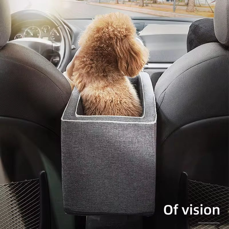 Portable Dog Car Seat Carrier - Safety Travel Bed for Small Dogs & Cats