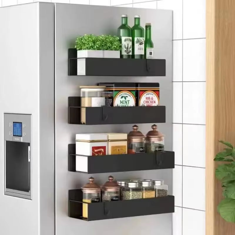 Refrigerator Magnetic Shelf Kitchen Organizer Rack
