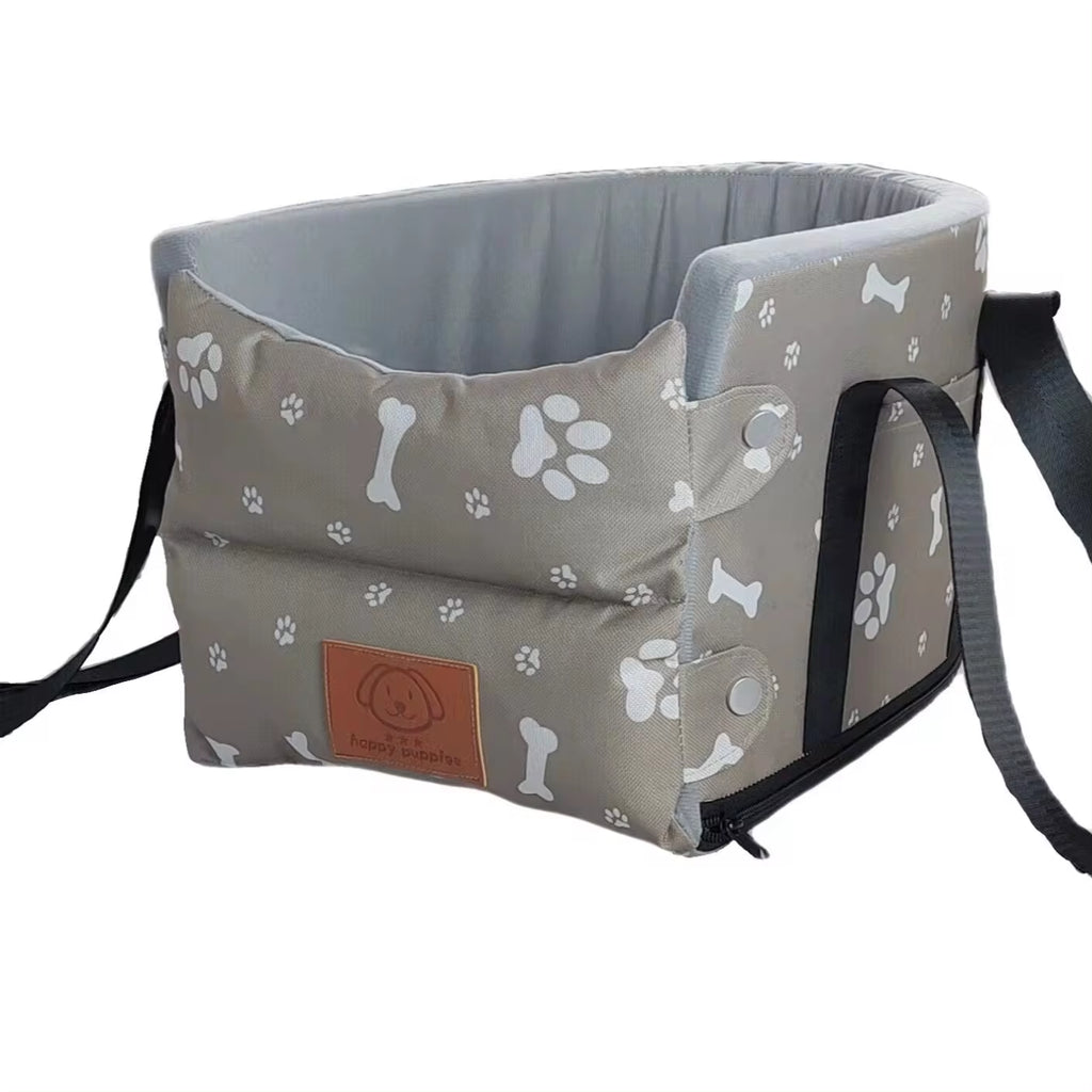 Portable Dog Car Seat Carrier - Safety Travel Bed for Small Dogs & Cats
